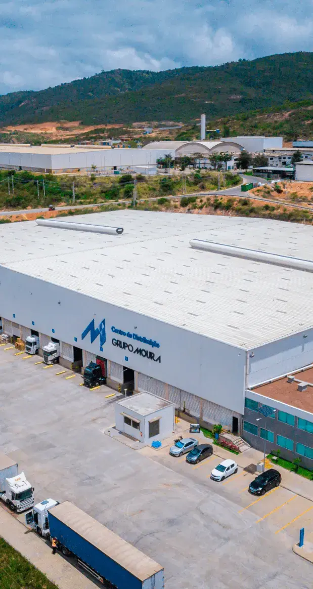 vista aérea do centro de distribuição Moura